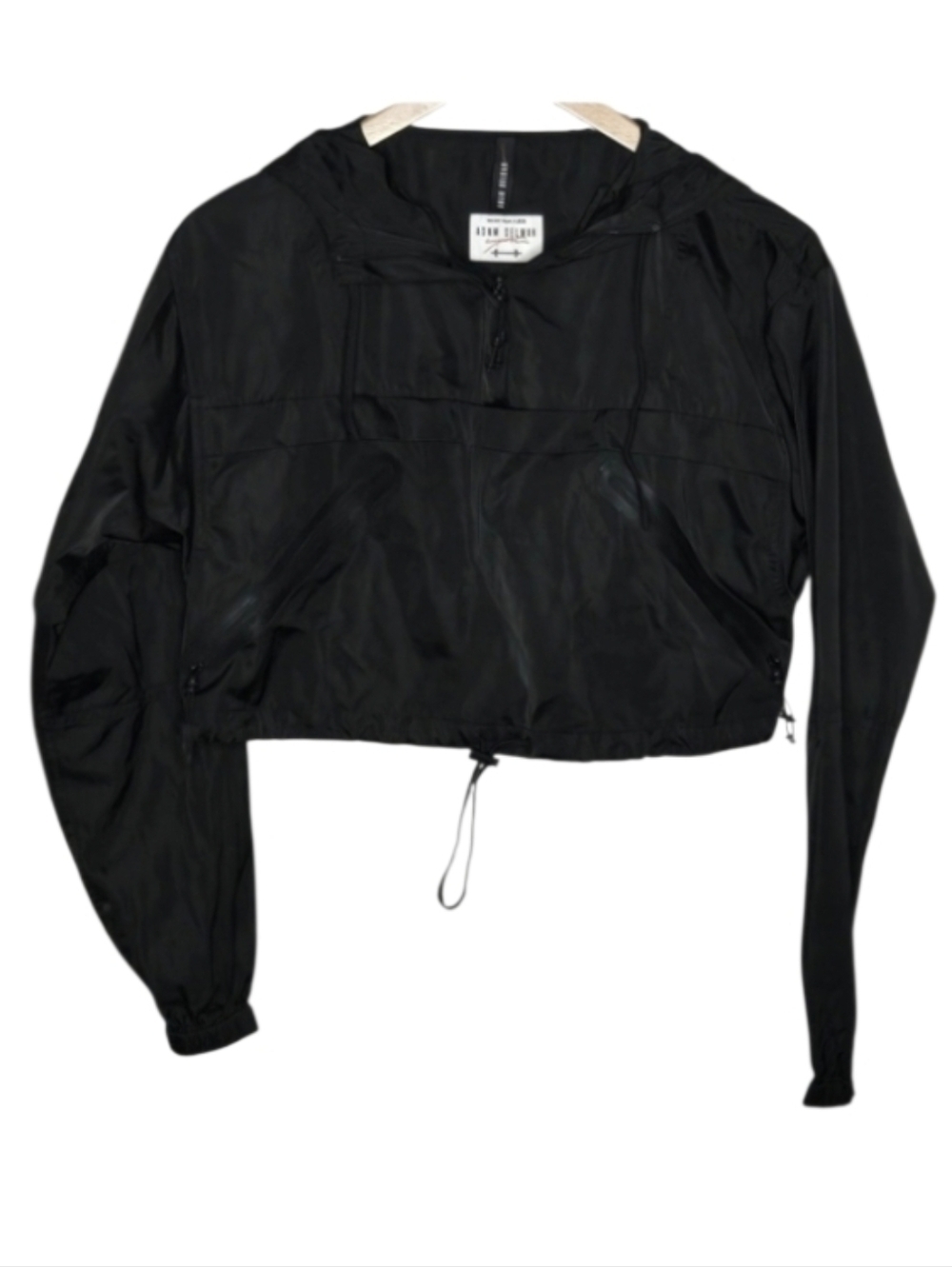 Adam Selman Sport Cropped Hooded Parka Black